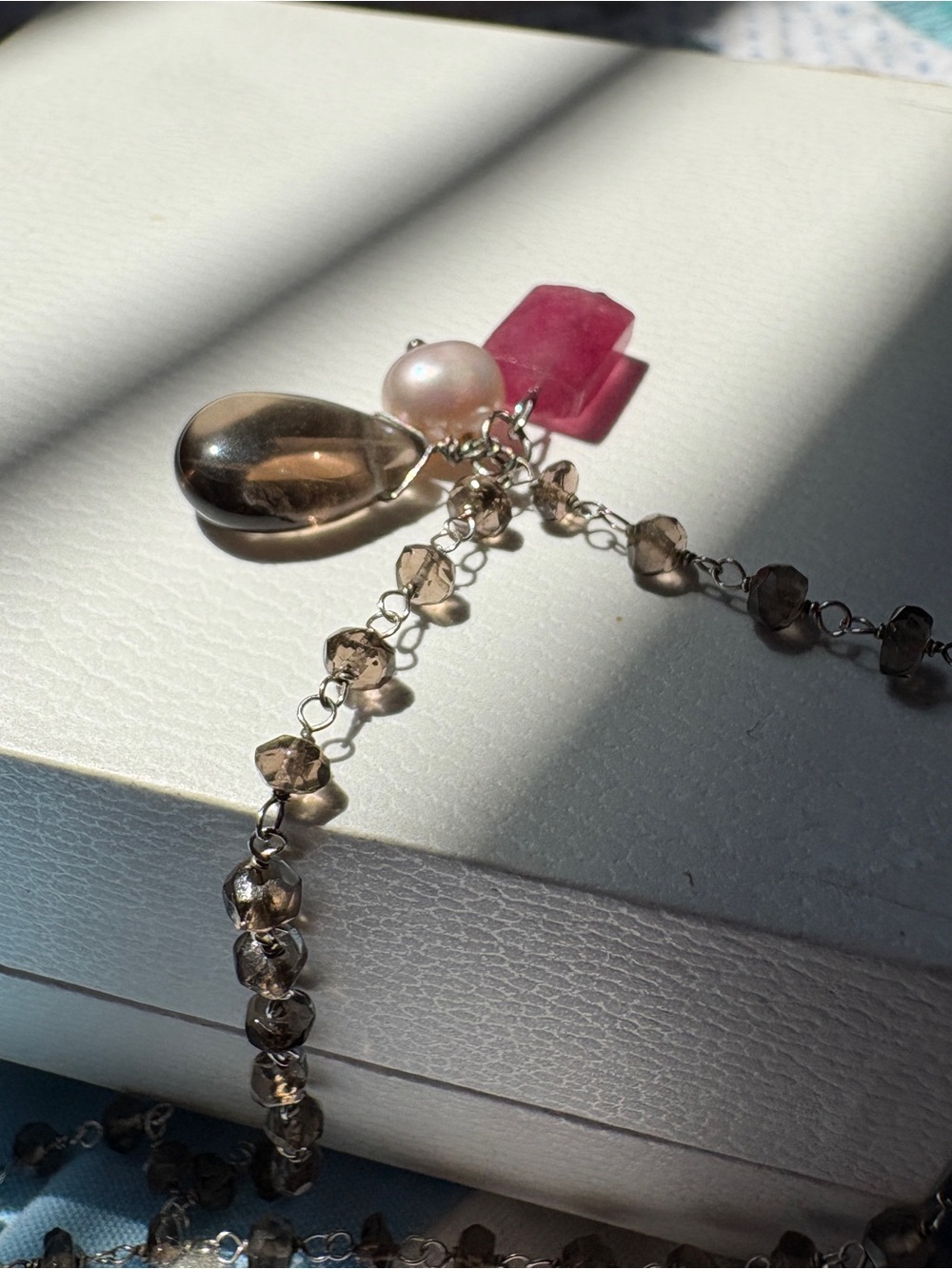 Orange Carnelian & Smoky Quartz Necklaces. Handmade. 
Both Beautiful from Europe